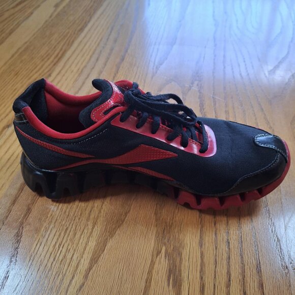 REEBOK ZIGTECH LOW-CUT WOMEN'S RUNNING SHOES BLACK RED SIZE 9 - Picture 5 of 8